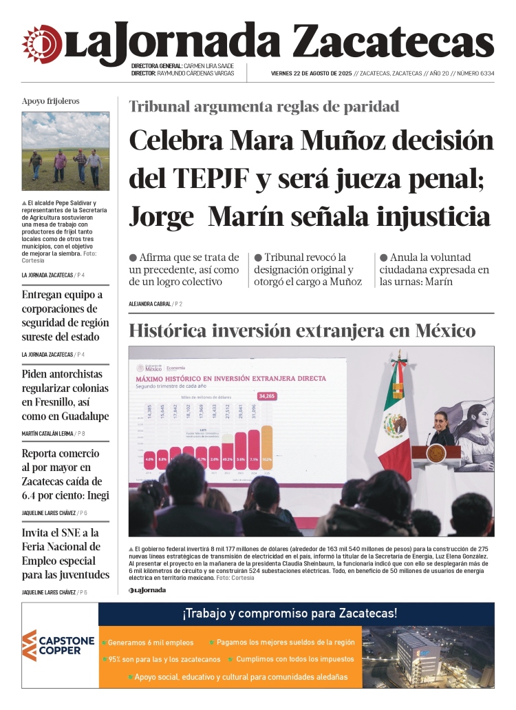 22 de Agosto de 2025 – Celebra Mara Muñoz decisión del TEPJF y será jueza penal; Jorge Marín señala injusticia