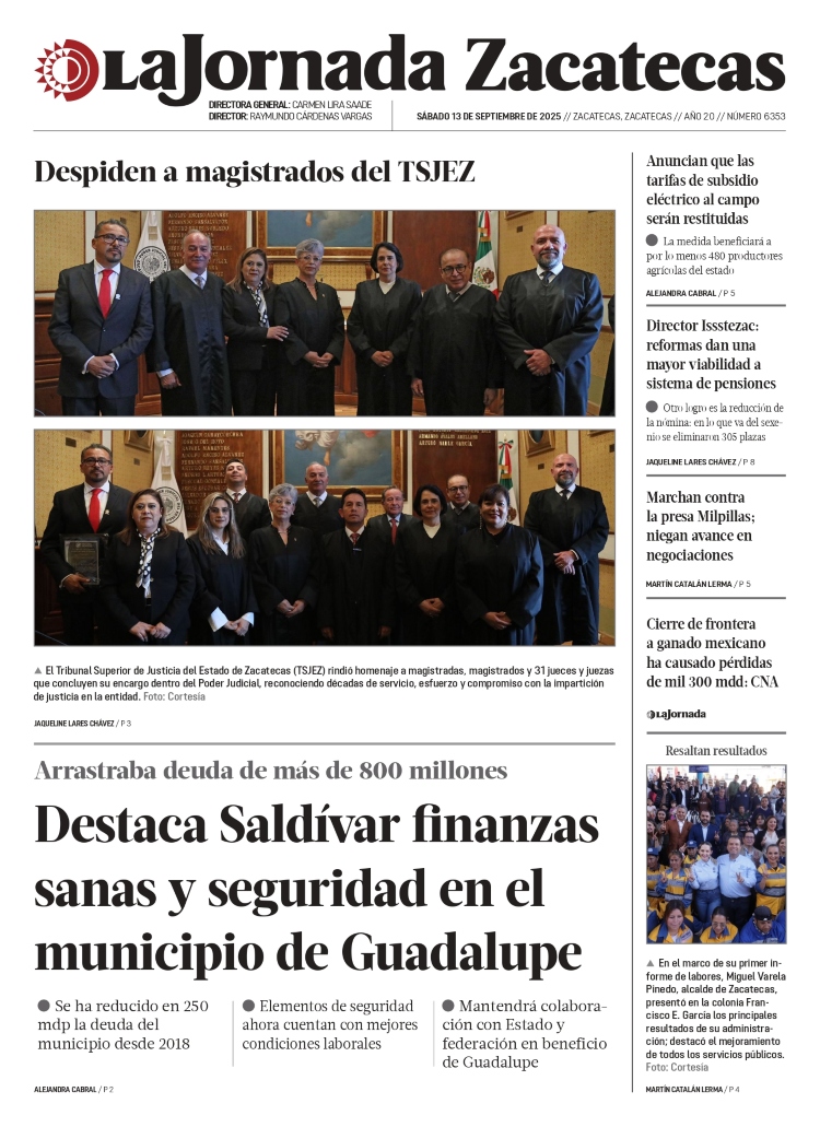 13 de Septiembre de 2025 – Destaca Saldívar finanzas sanas y seguridad en el municipio de Guadalupe
