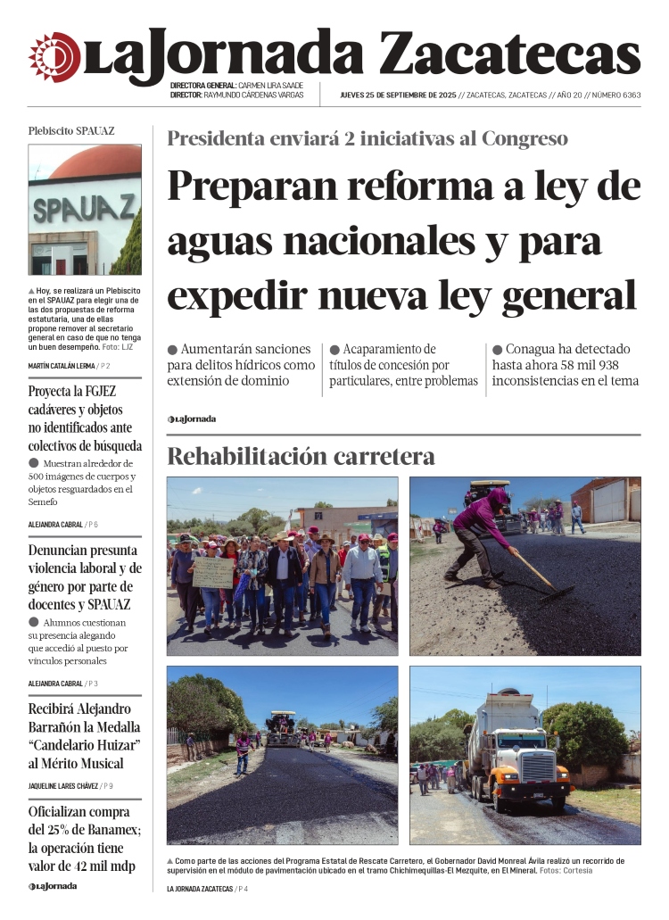 25 de Septiembre de 2025 – Preparan reforma a ley de aguas nacionales y para expedir nueva ley general