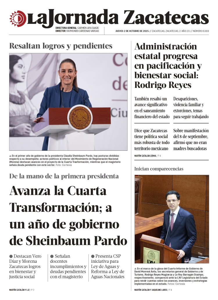 02 de Octubre de 2025 – Avanza la Cuarta Transformación; a un año de gobierno de Sheinbaum Pardo