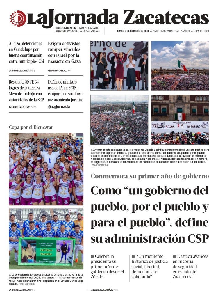 06 de Octubre de 2025 – Como “un gobierno del pueblo, por el pueblo y para el pueblo”, define su administración CSP