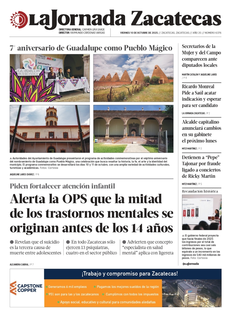 10 de Octubre de 2025 – Alerta la OPS que la mitad de los trastornos mentales se originan antes de los 14 años