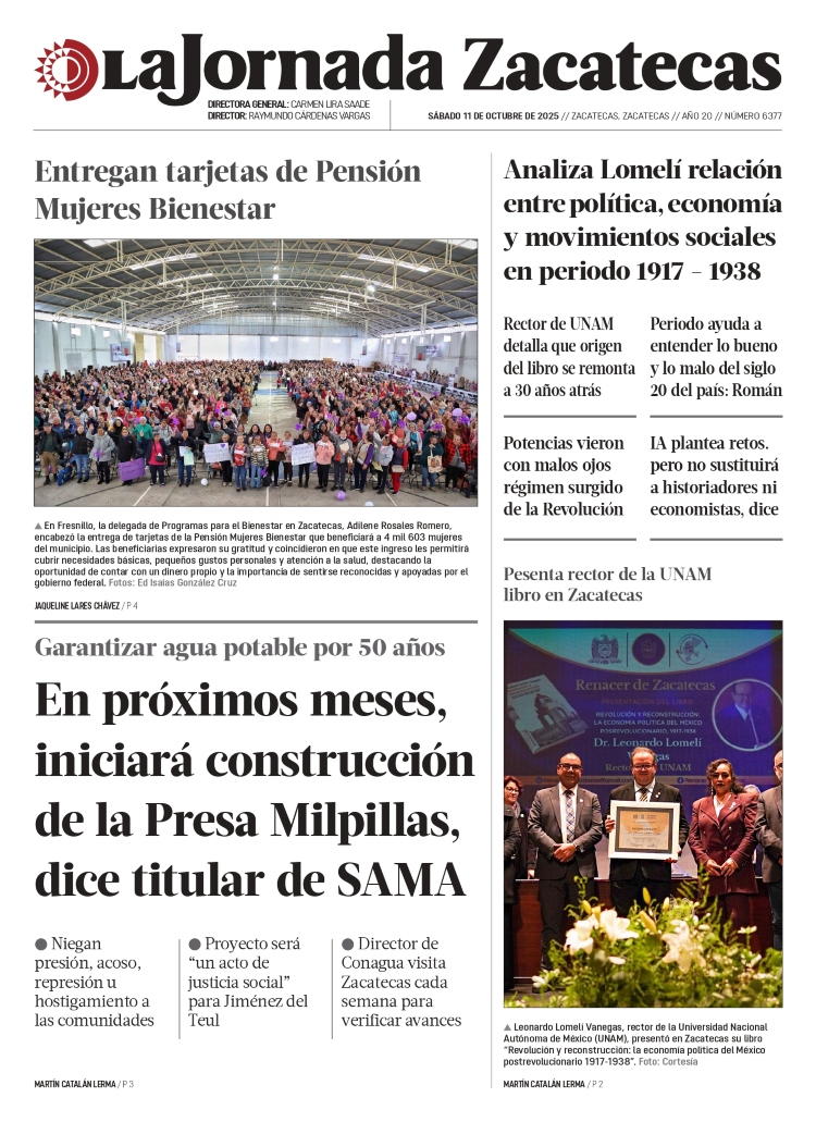 11 de Octubre de 2025 – En próximos meses, iniciará construcción de la Presa Milpillas, dice titular de SAMA