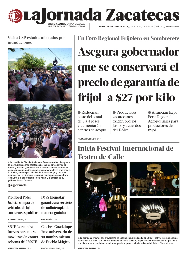 13 de Octubre de 2025 – Asegura gobernador que se conservará el precio de garantía de frijol a $27 por kilo