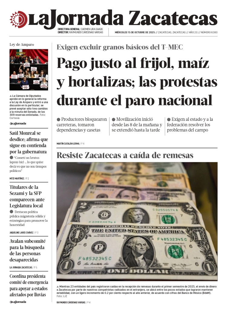 15 de Octubre de 2025 – Pago justo al frijol, maíz y hortalizas; las protestas durante el paro nacional
