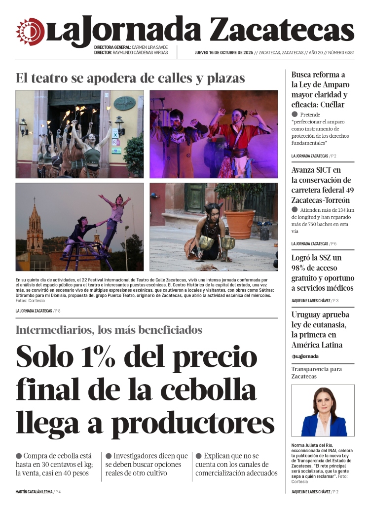 16 de Octubre de 2025 – Solo 1% del precio final de la cebolla llega a productores