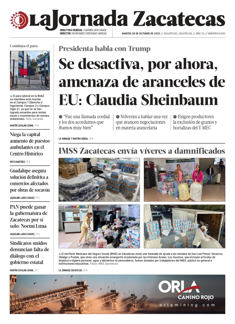 28 de Octubre de 2025 – Se desactiva, por ahora, amenaza de aranceles de EU: Claudia Sheinbaum