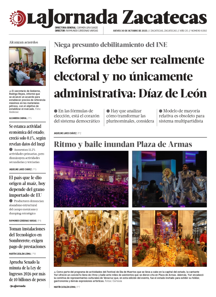 30 de Octubre de 2025 – Reforma debe ser realmente electoral y no únicamente administrativa: Díaz de León