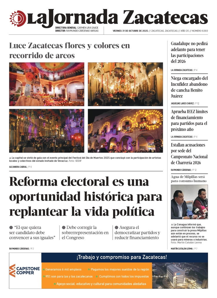 31 de Octubre de 2025 – Reforma electoral es una oportunidad histórica para replantear la vida política