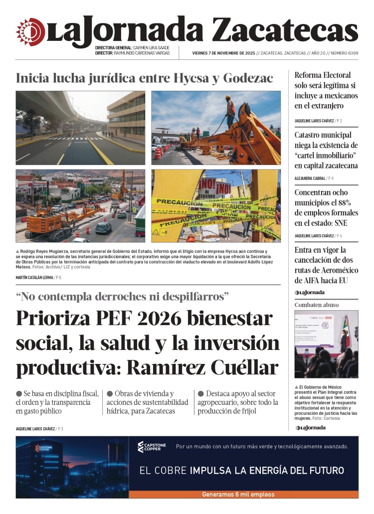 07 de Noviembre de 2025 – Prioriza PEF 2026 bienestar social, la salud y la inversión productiva: Ramírez Cuéllar