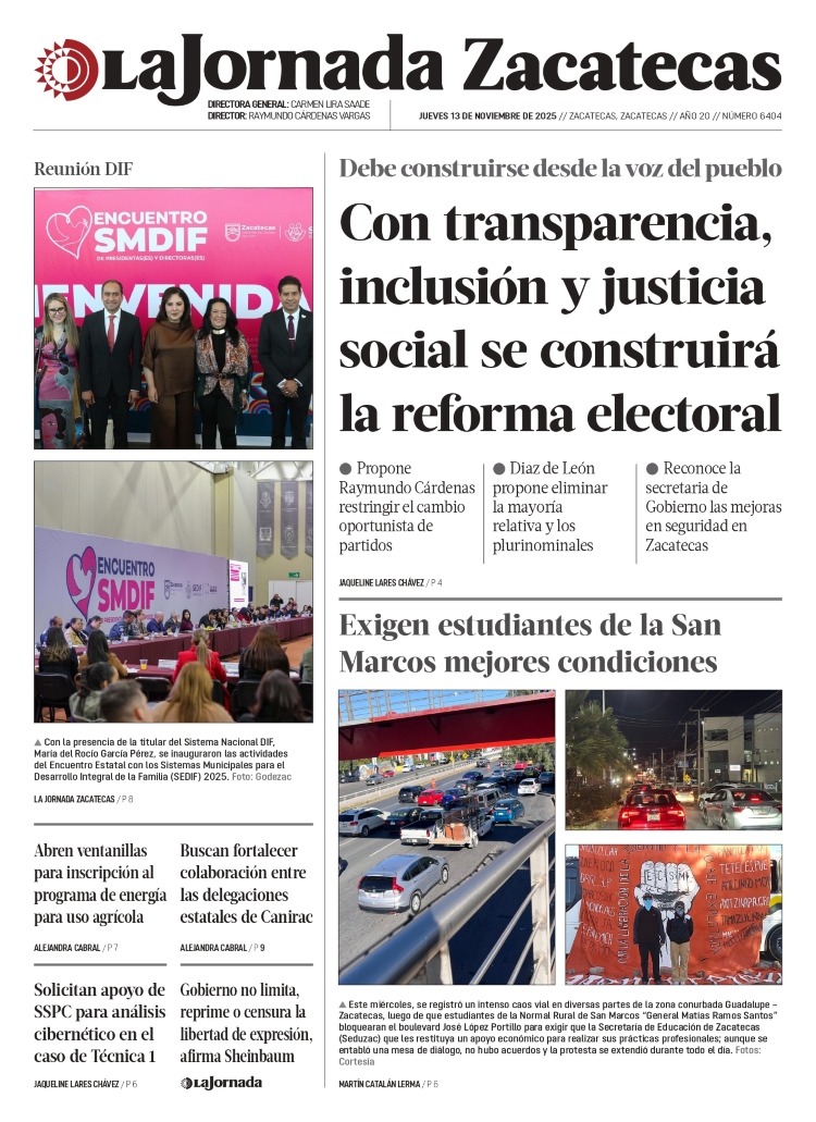 13 de Noviembre de 2025 – Con transparencia, inclusión y justicia social se construirá la reforma electoral