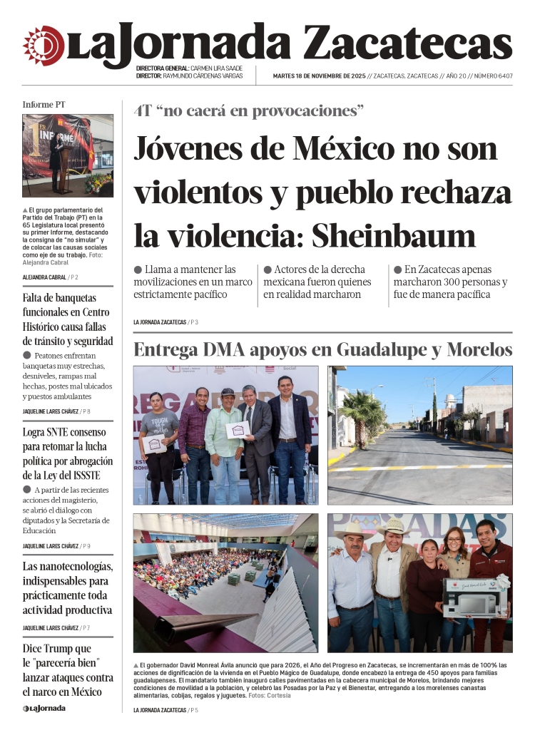 18 de Noviembre de 2025 – Jóvenes de México no son violentos y pueblo rechaza la violencia: Sheinbaum