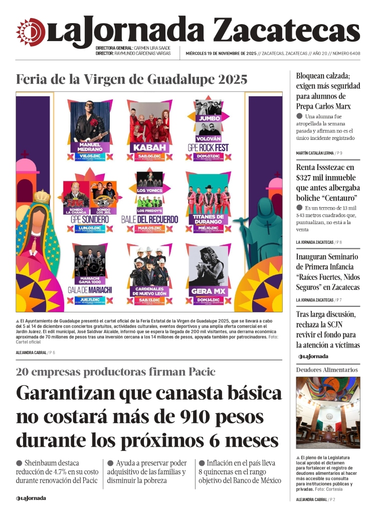 19 de Noviembre de 2025 – Garantizan que canasta básica no costará más de 910 pesos durante los próximos 6 meses
