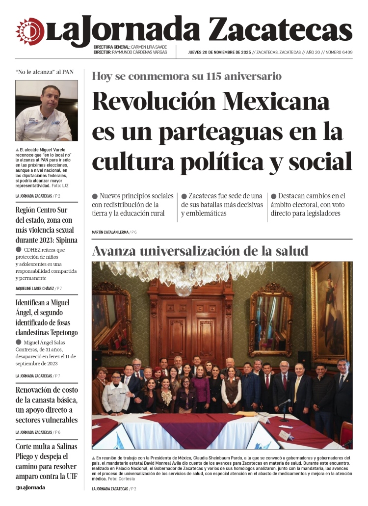 20 de Noviembre de 2025 – Revolución Mexicana es un parteaguas en la cultura política y social