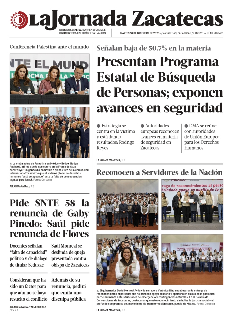 16 de Diciembre de 2025 – Presentan Programa Estatal de Búsqueda de Personas; exponen avances en seguridad