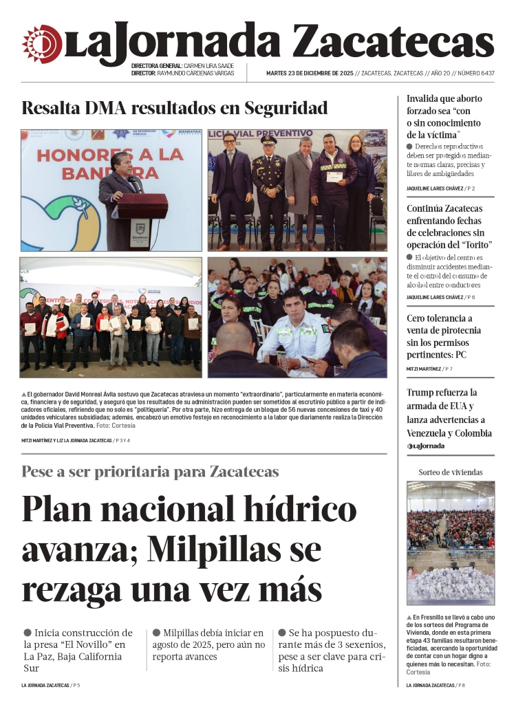23 de Diciembre de 2025 – Plan nacional hídrico avanza; Milpillas se rezaga una vez más