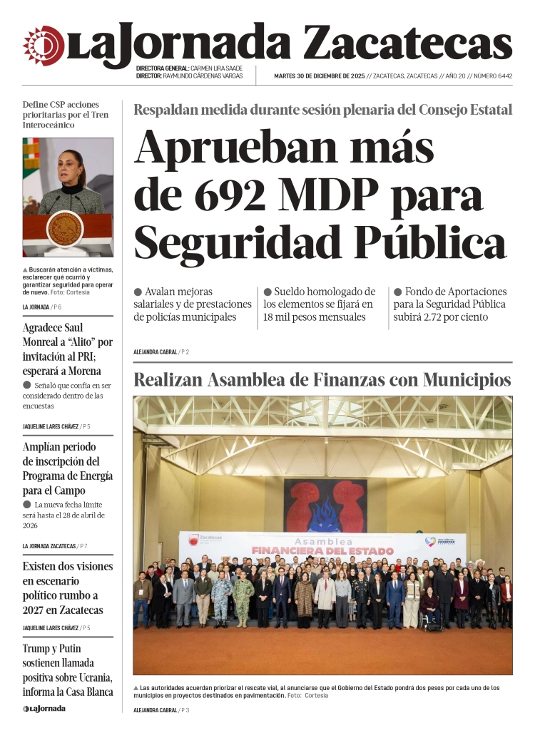 30 de Diciembre de 2025 – Aprueban más de 692 MDP para Seguridad Pública