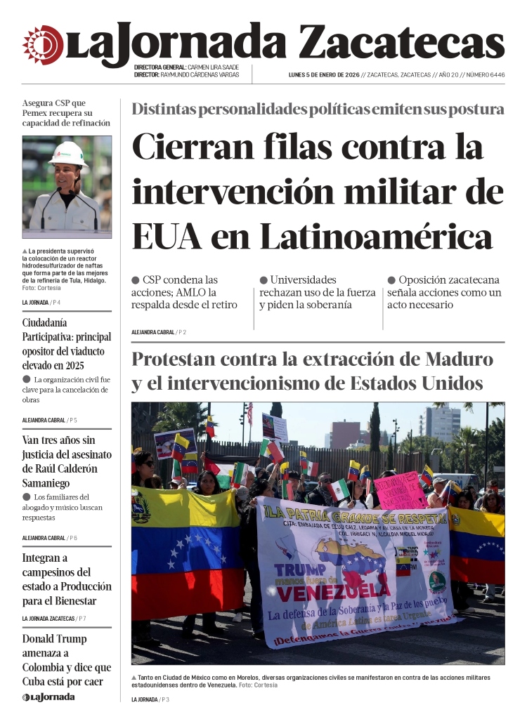05 de Enero de 2026 – Cierran filas contra la intervención militar de EUA en Latinoamérica