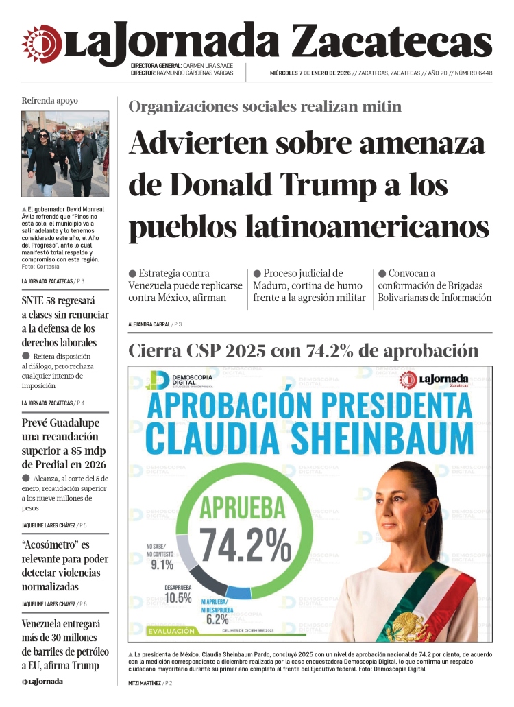 07 de Enero de 2026 – Advierten sobre amenaza de Donald Trump a los pueblos latinoamericanos