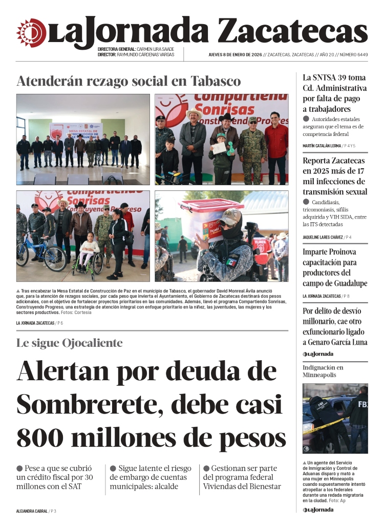 08 de Enero de 2026 – Alertan por deuda de Sombrerete, debe casi 800 millones de pesos