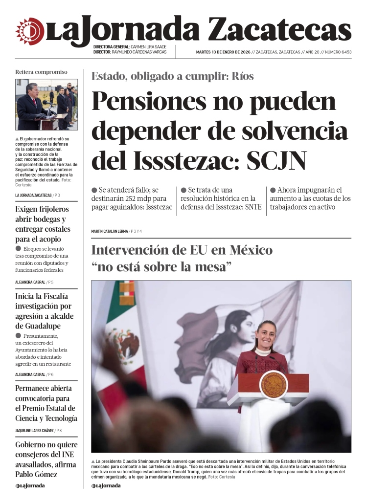 13 de Enero de 2026 – Pensiones no pueden depender de solvencia del Issstezac: SCJN