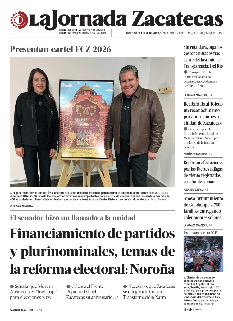 26 de Enero de 2026 – Financiamiento de partidos y plurinominales, temas de la reforma electoral: Noroña