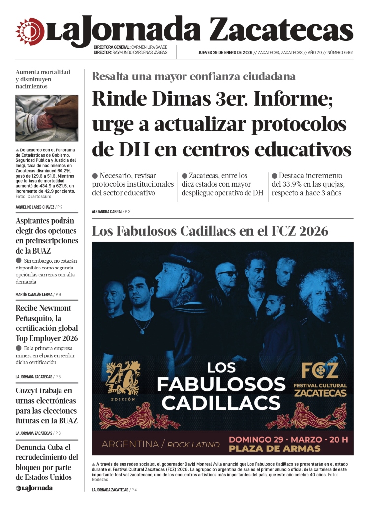 29 de Enero de 2026 – Rinde Dimas 3er. Informe; urge a actualizar protocolos de DH en centros educativos