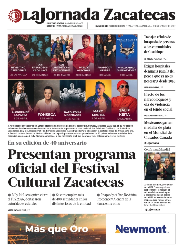 28 de Febrero de 2026 – Presentan programa oficial del Festival Cultural Zacatecas