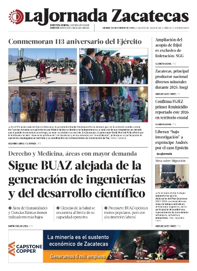 20 de Febrero de 2026 – Continúa BUAZ alejada de generación de ingenierías y del desarrollo científico