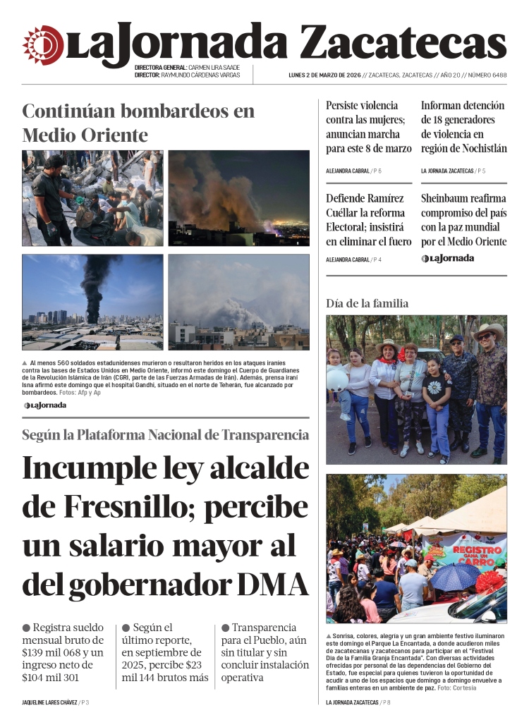 02 de Marzo de 2026 – Incumple ley alcalde de Fresnillo; percibe un salario mayor al del gobernador DMA