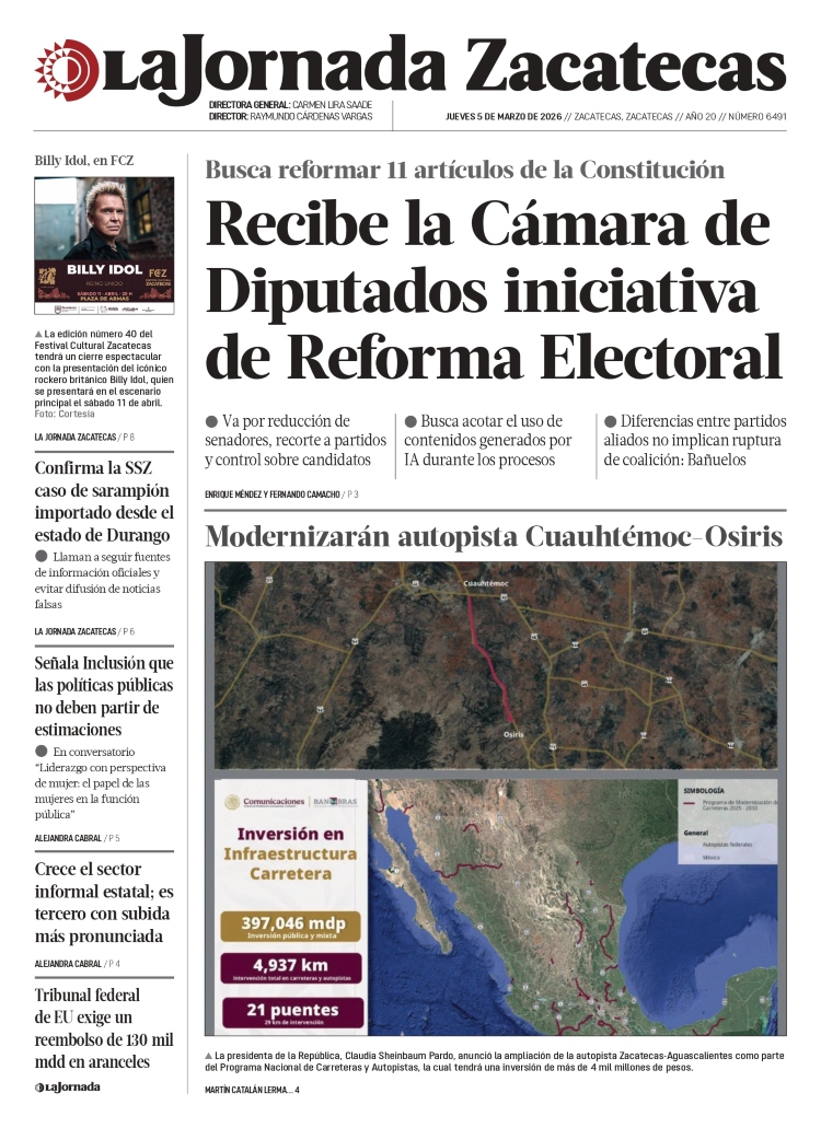 05 de Marzo de 2026 – Recibe la Cámara de Diputados iniciativa de Reforma Electoral
