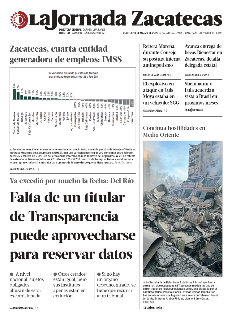 10 de Marzo de 2026 – Falta de un titular de Transparencia puede aprovecharse para reservar datos