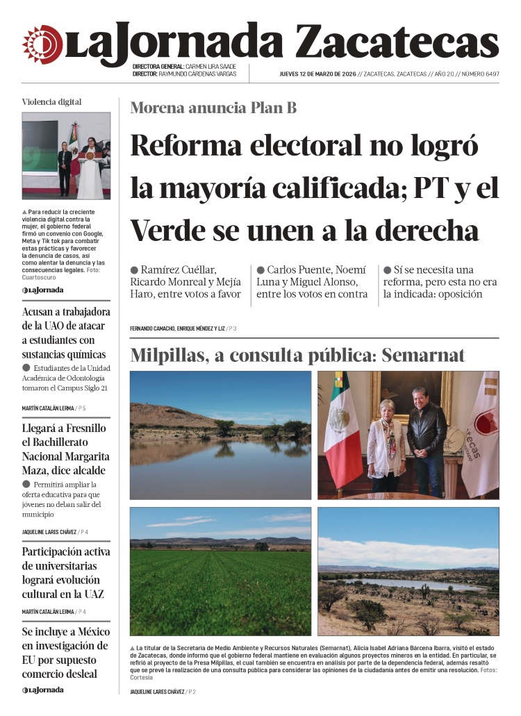 12 de Marzo de 2026 – Reforma electoral no logró la mayoría calificada; PT y el Verde se unen a la derecha