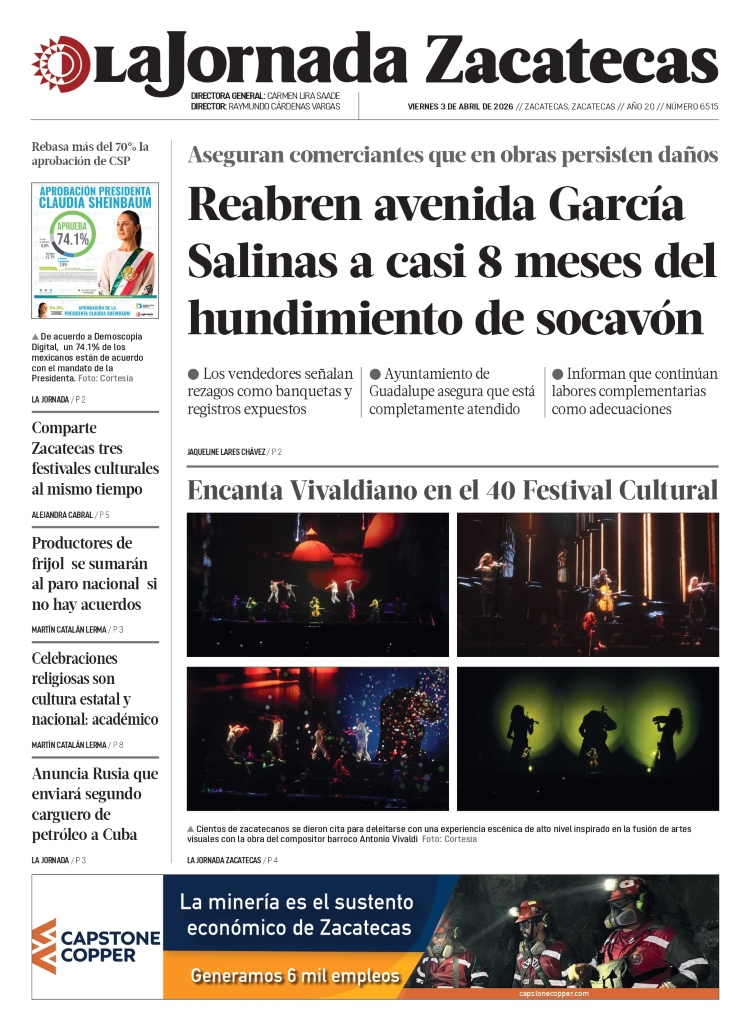 03 de Abril de 2026 – Reabren avenida García Salinas a casi 8 meses del hundimiento de socavón