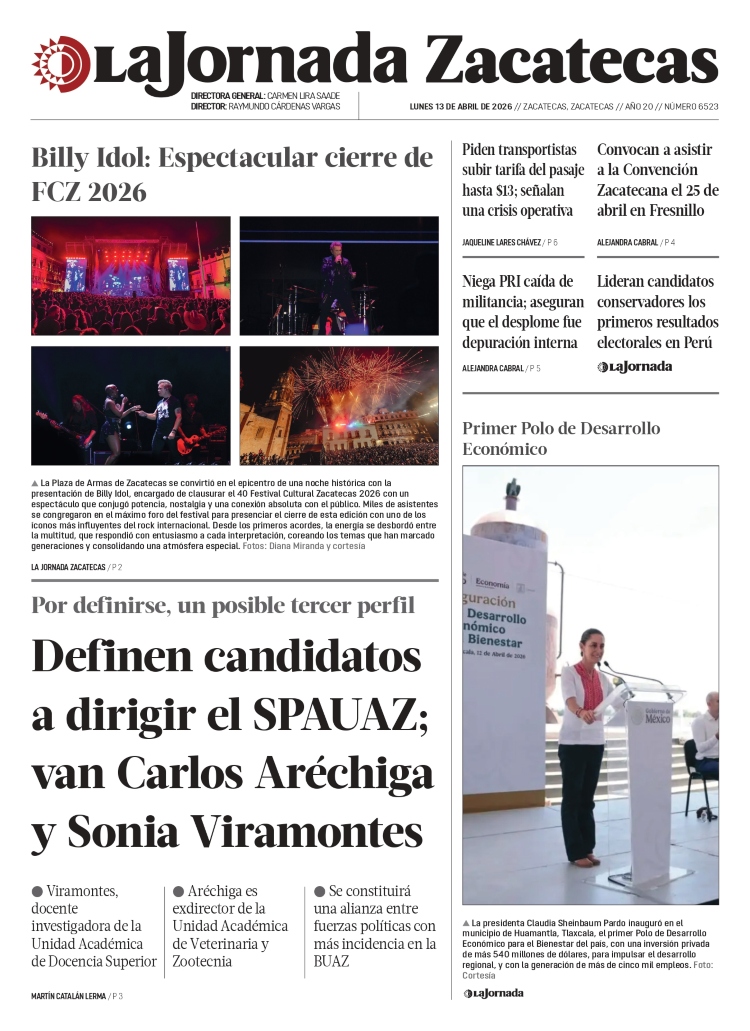 13 de Abril de 2026 – Definen candidatos a dirigir el SPAUAZ; van Carlos Aréchiga y Sonia Viramontes