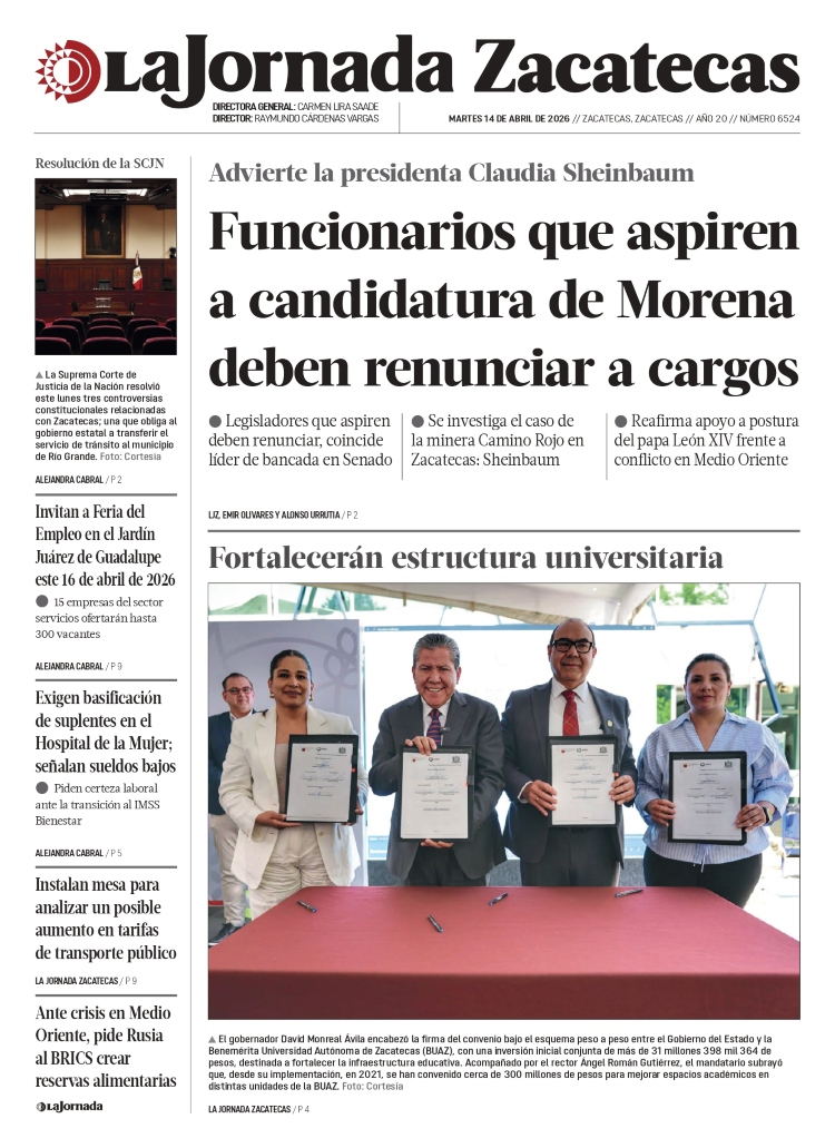 14 de Abril de 2026 – Funcionarios que aspiren a candidatura de Morena deben renunciar a cargos