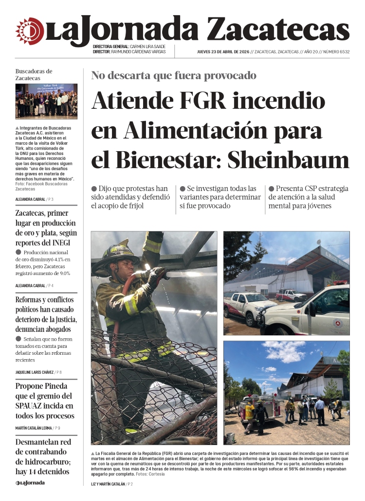 23 de Abril de 2026 – Atiende FGR incendio en Alimentación para el Bienestar: Sheinbaum