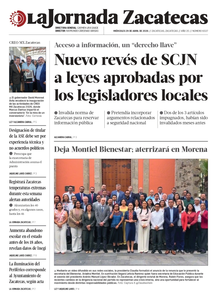 29 de Abril de 2026 – Nuevo revés de SCJN a leyes aprobadas por los legisladores locales
