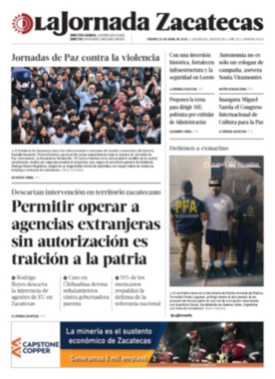 24 de Abril de 2026 – Permitir operar a agencias extranjeras sin autorización es traición a la patria