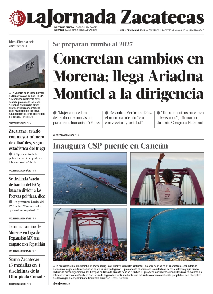 04 de Mayo de 2026 – Concretan cambios en Morena; llega Ariadna Montiel a la dirigencia