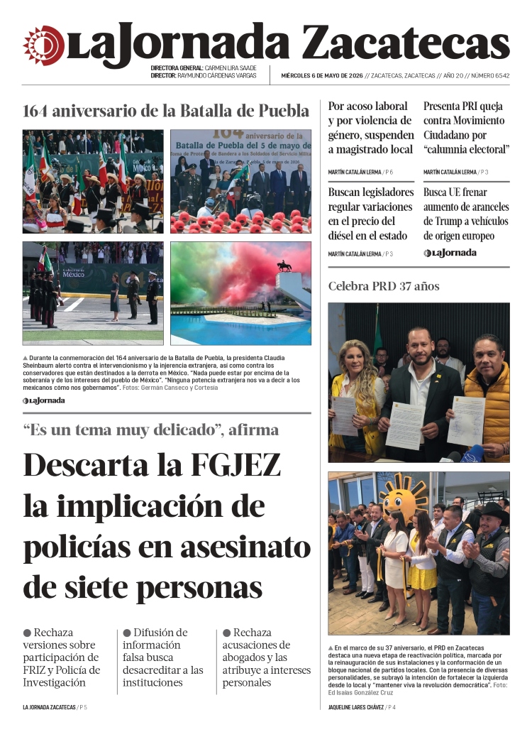 06 de Mayo de 2026 – Descarta la FGJEZ la implicación de policías en asesinato de siete personas