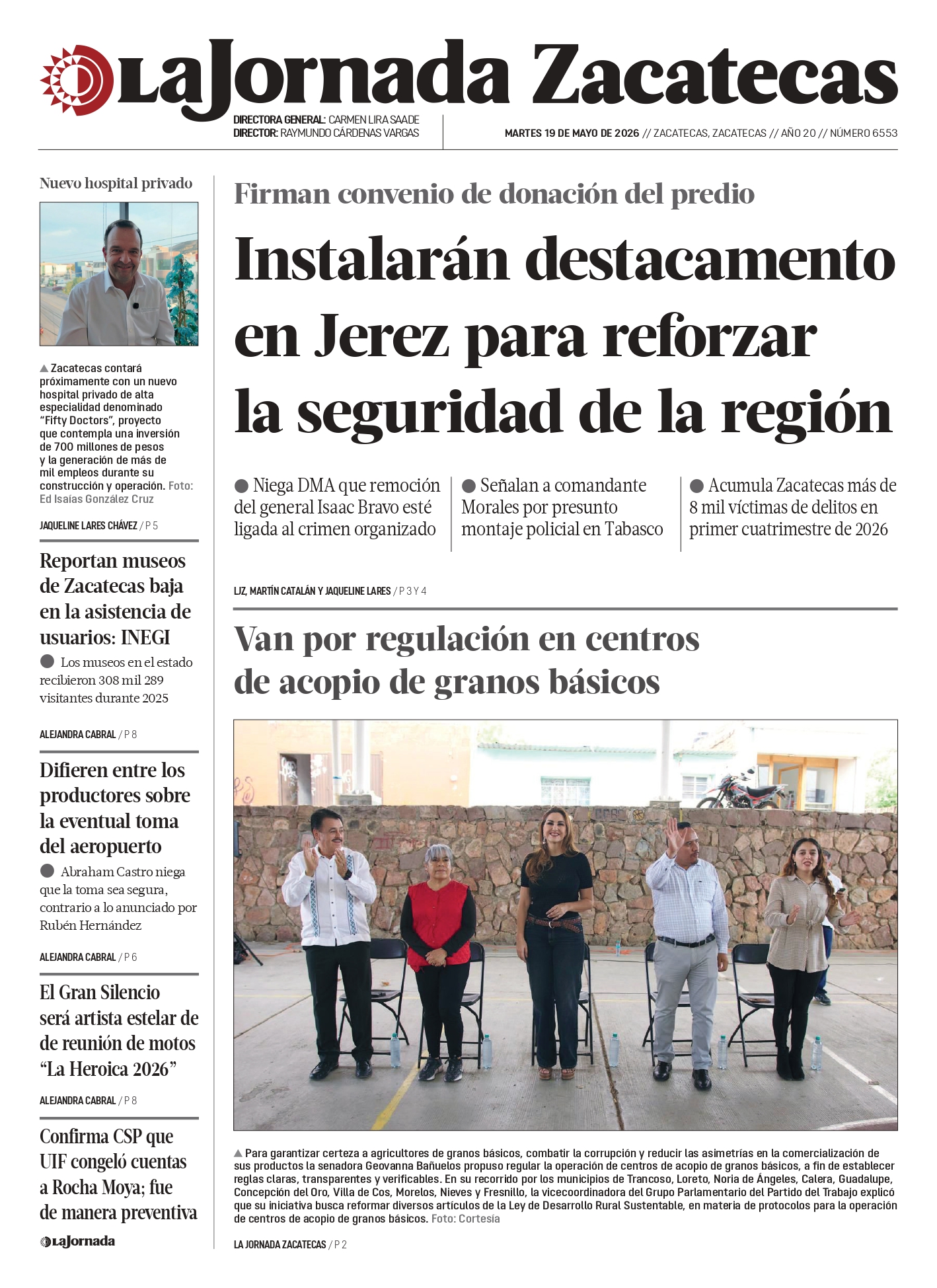 19 de Mayo de 2026 – Anuncia Godezac nuevo Destacamento Regional de Seguridad en Palmas Altas