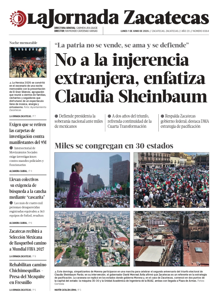 01 de Junio de 2026 – No a la injerencia extranjera, enfatiza Claudia Sheinbaum