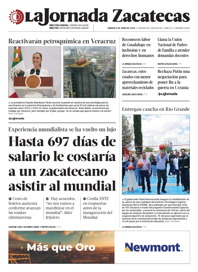 06 de Junio de 2026 – Hasta 697 días de salario le costaría a un zacatecano asistir al mundial