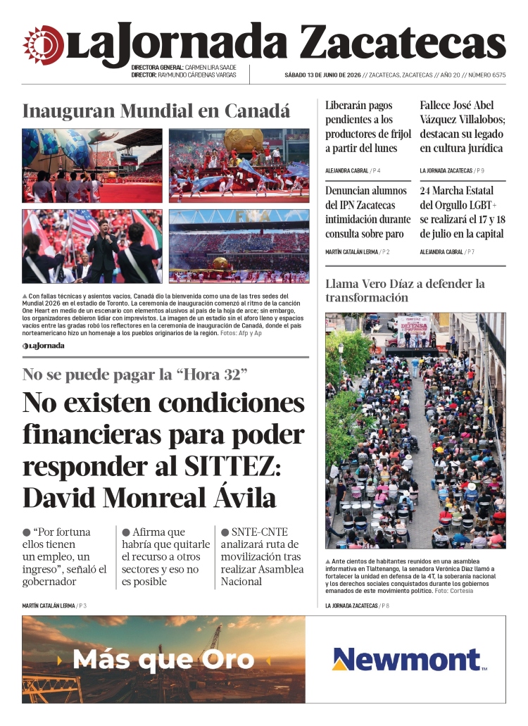 13 de Junio de 2026 – No existen condiciones financieras para poder responder al SITTEZ: David Monreal Ávila