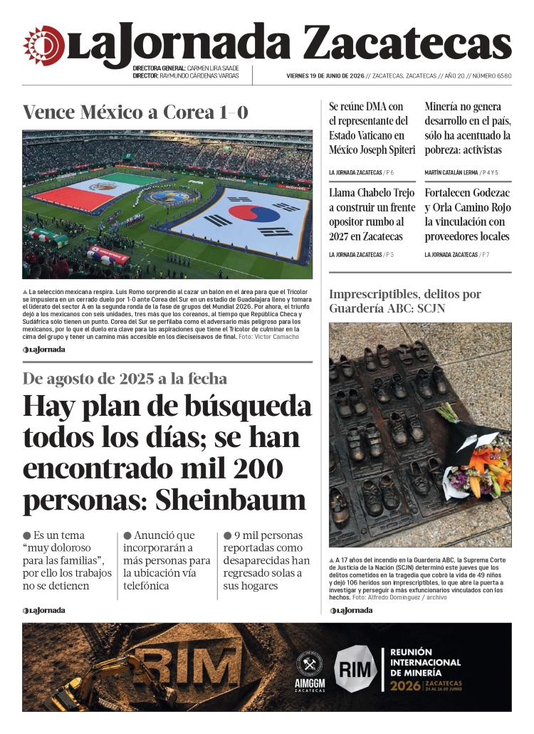 19 de Junio de 2026 – Hay plan de búsqueda todos los días; se han encontrado mil 200 personas: Sheinbaum