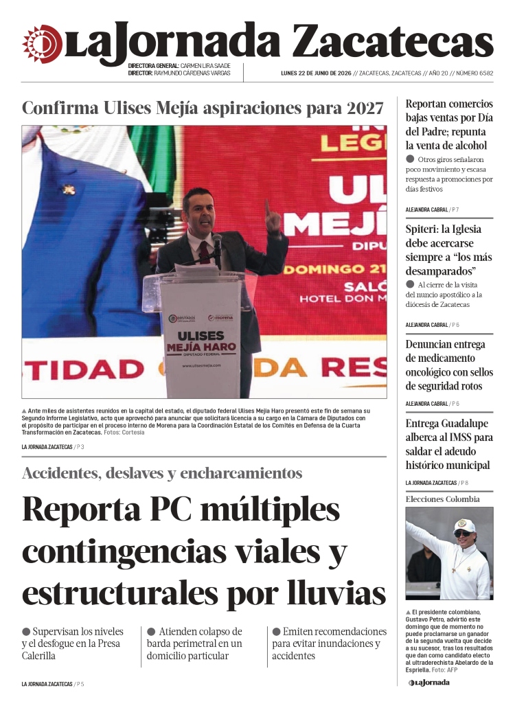 22 de Junio de 2026 – Reporta PC múltiples contingencias viales y estructurales por lluvias