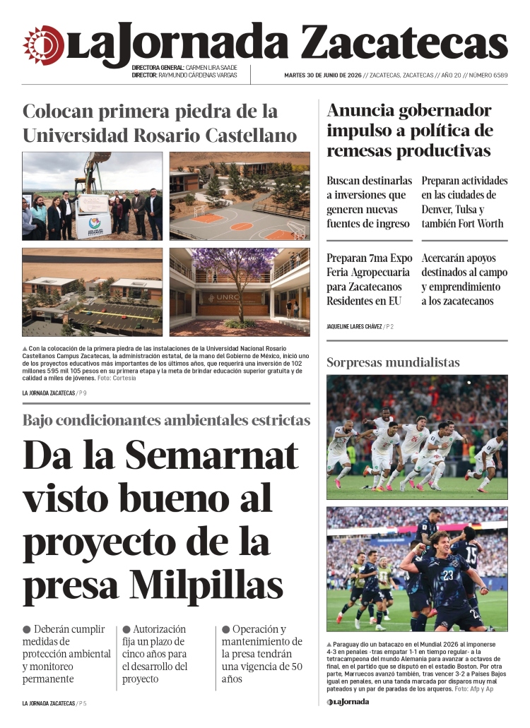 30 de Junio de 2026 – Da la Semarnat visto bueno al proyecto de la presa Milpillas