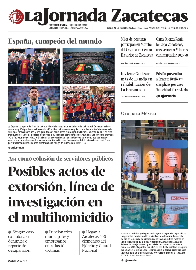 20 de Julio de 2026 – Posibles actos de extorsión, línea de investigación en el multihomicidio