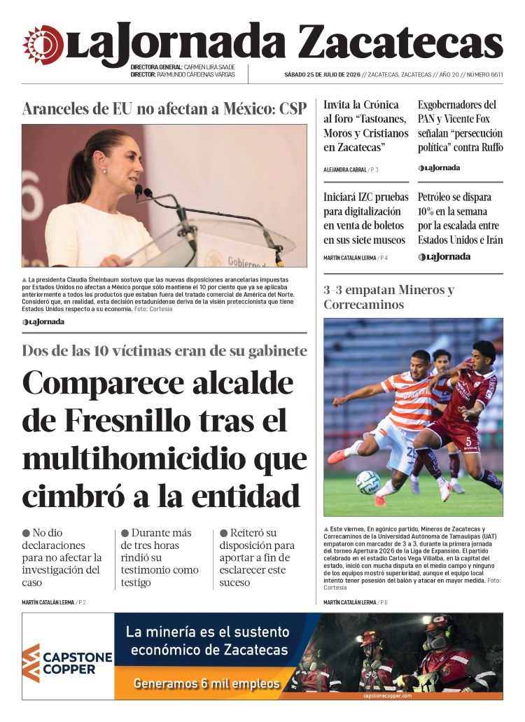 25 de Julio de 2026 – Comparece alcalde de Fresnillo tras el multihomicidio que cimbró a la entidad